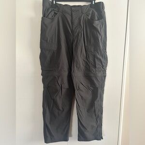Men's Gray Convertible Cargo Pants